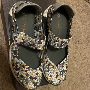 Bernie Mev Colorful Woven Mary Jane Shoes